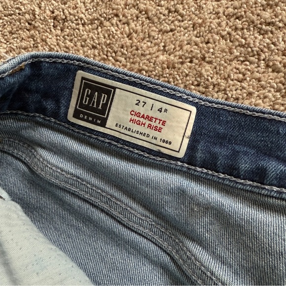 Gap Denim Cigarette High Rise Jeans Size 27/4R - Picture 4 of 6